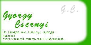 gyorgy csernyi business card